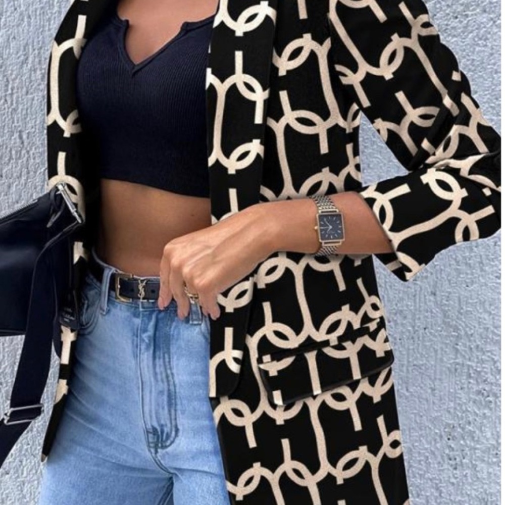 Chain Print Blazer